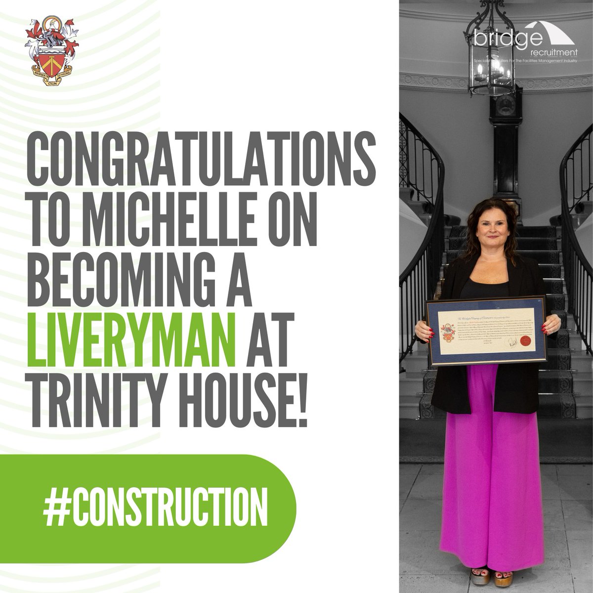 Bridgerecfm's tweet image. We are delighted to share the wonderful news from the recent July Court Lunch at the majestic Trinity House, where our Managing Director Michelle was officially welcomed as a #Liveryman with the Worshipful Company of #Constructors

#ProudMoment #ConstructionIndustry #Leadership