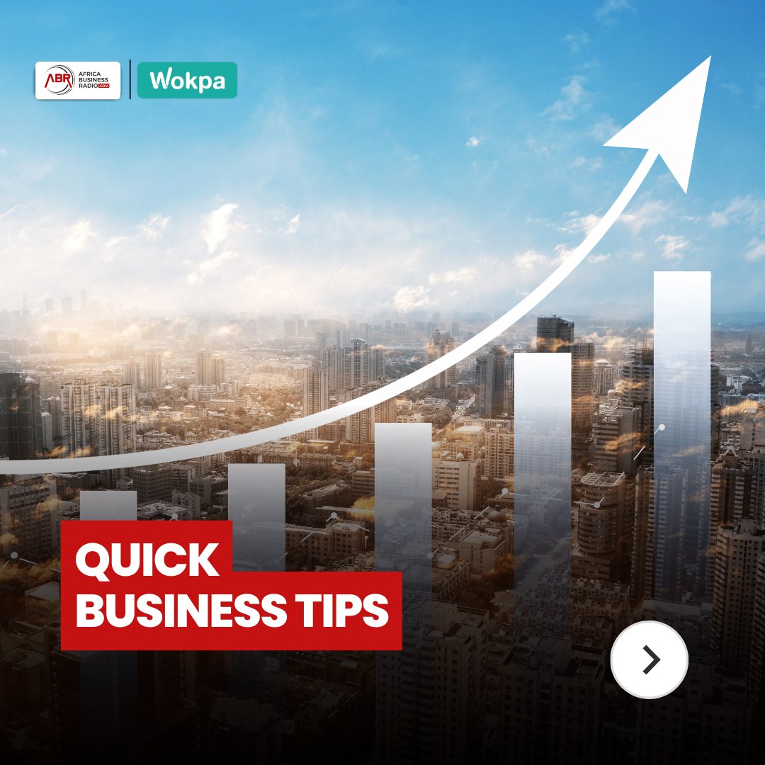 AfricaBizRadio's tweet image. Take your business to new heights with expert advice and actionable strategies. Swipe now to access valuable tips and insights designed to help you succeed. See thread!

#businesstips #businesshacks #business #growthtips #africabusinessradio