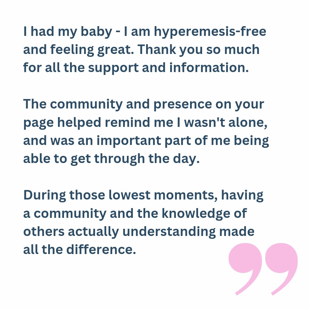 We're not crying you're crying 😭😭😭 We are all volunteers here and HG is so isolating - it means so much to hear how our community can help 💗💗💗

Let us know what helped you get through the day and how we can help you 👇👇👇
#hyperemesis