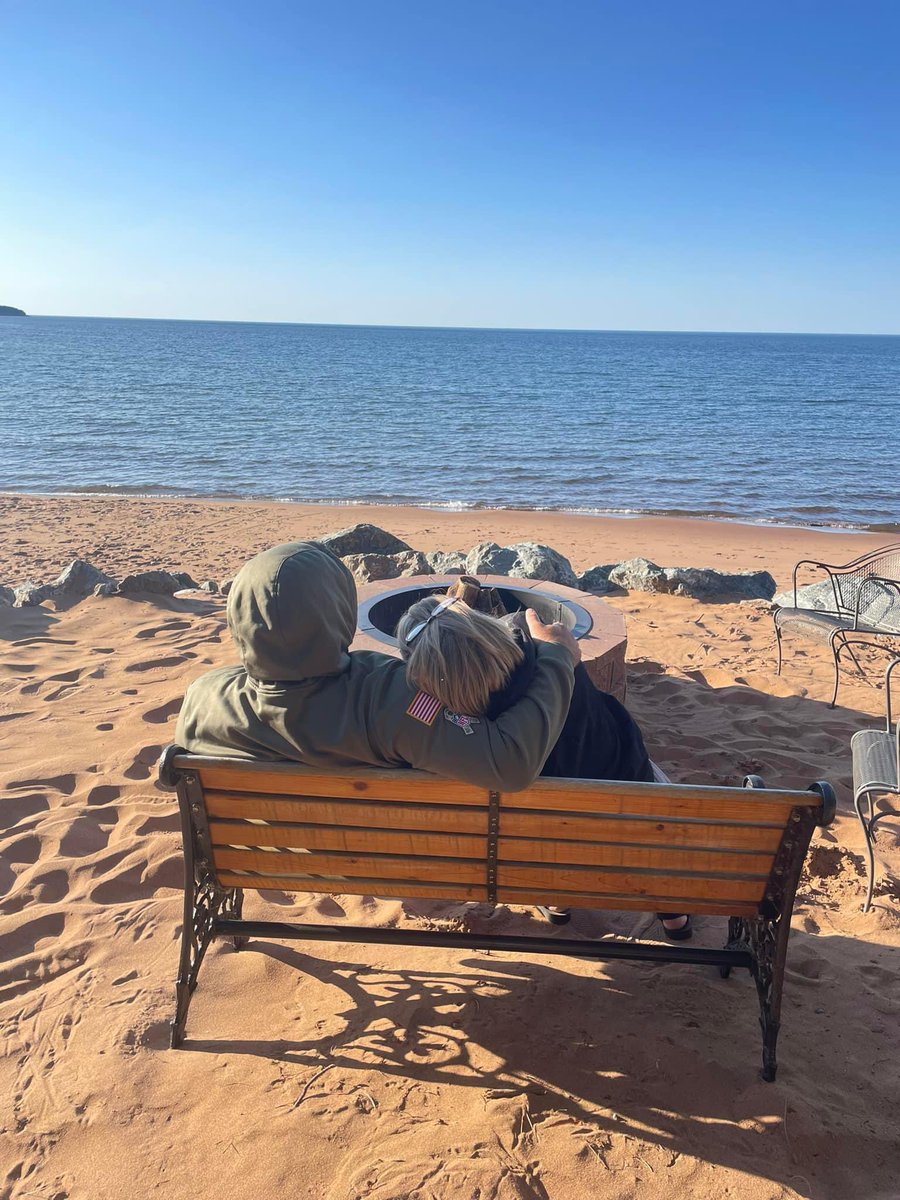KatyHafner's tweet photo. My 🐻…my person…my best friend is 5️⃣0️⃣tomorrow! 🥳 What? We both are trying to wrap our heads around this #bigbirthday. 🎉 We just came back from a relaxing Lake Superior Michigan trip with the fam &amp; he is back at it with all things football. 🏈 Love ya @BearHafner #thisisfifty https://t.co/iPrT1bEu10