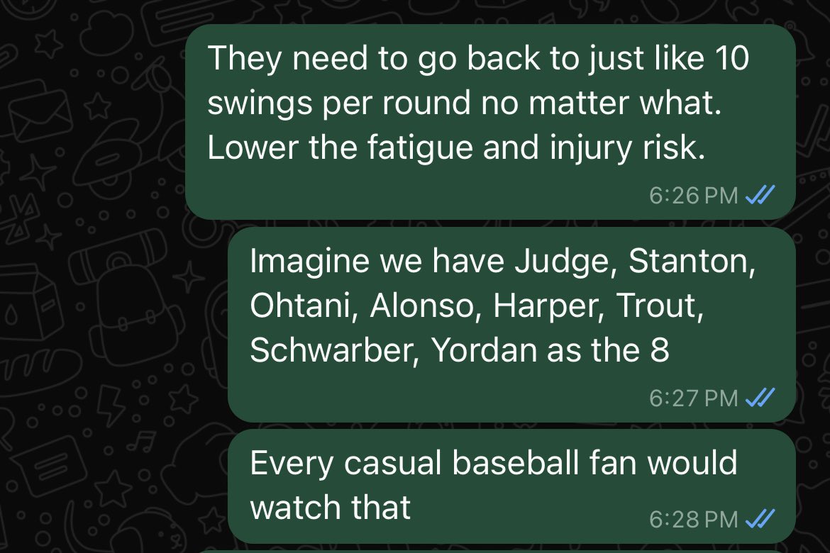 astav28's tweet photo. @YankeeWRLD Had basically identical thoughts before it even started on both players and format. Just picked Trout and Alonso over Devers and Vlad. https://t.co/580BZl6eQP