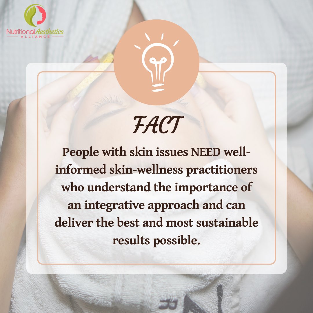 TheNAAlliance's tweet photo. As a Certified Nutritional Aesthetics Practitioner®, you’ll gain accurate, relevant, easy-to-communicate, and easy-to-implement knowledge that will help your clients achieve the best skin of their lives. https://t.co/WemhbhQI19 https://t.co/SFR6DpzwIh
