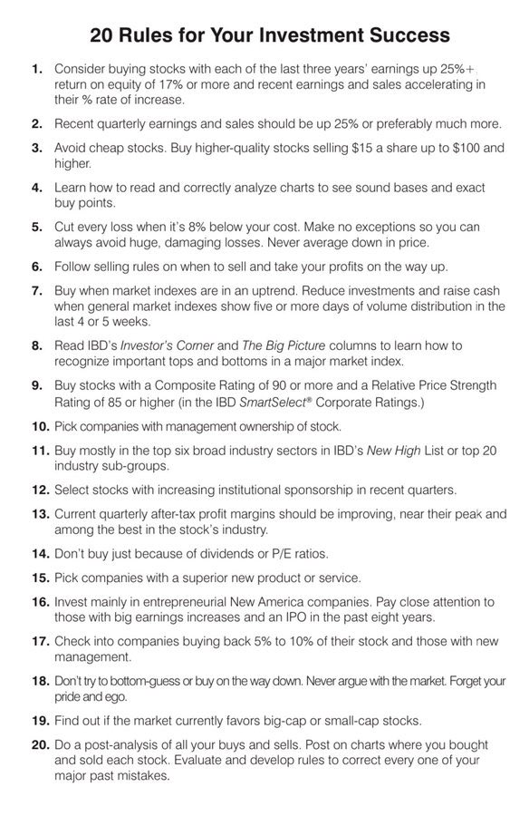 TmarketL's tweet photo. 20 Rules for your investment success https://t.co/HuqJIdAO6I