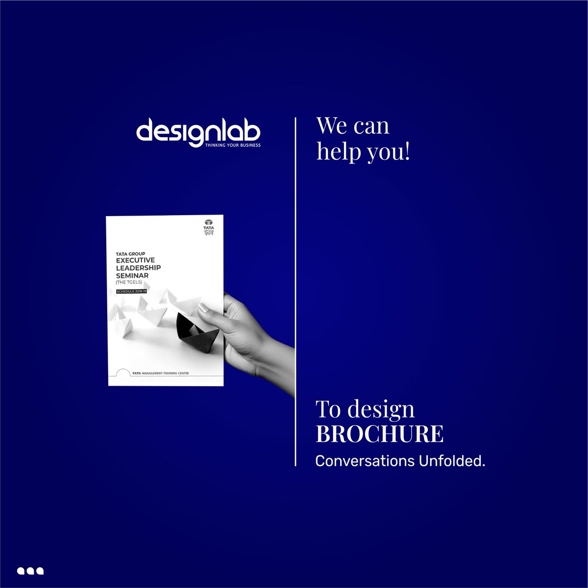Designlabpune's tweet photo. Want your message to stand out?

At Designlab, we create brochures that unfold your story beautifully. Our designs are tailored to capture attention and communicate your brand's essence effectively.

Ready to make your brochures memorable? Check out our portfolio and DM us to sta https://t.co/RvY6wIbwQQ
