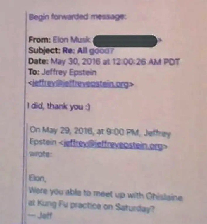 jimstewartson's tweet image. Elon Musk announced he’s dumping $45 million a MONTH into Donald Trump’s pocket to help him win.

I wonder if that’s because Trump said he would NOT “declassify the Epstein Files”—meaning, if Trump wins we won’t find out what “Kung Fu practice” with Ghislaine Maxwell is code for.