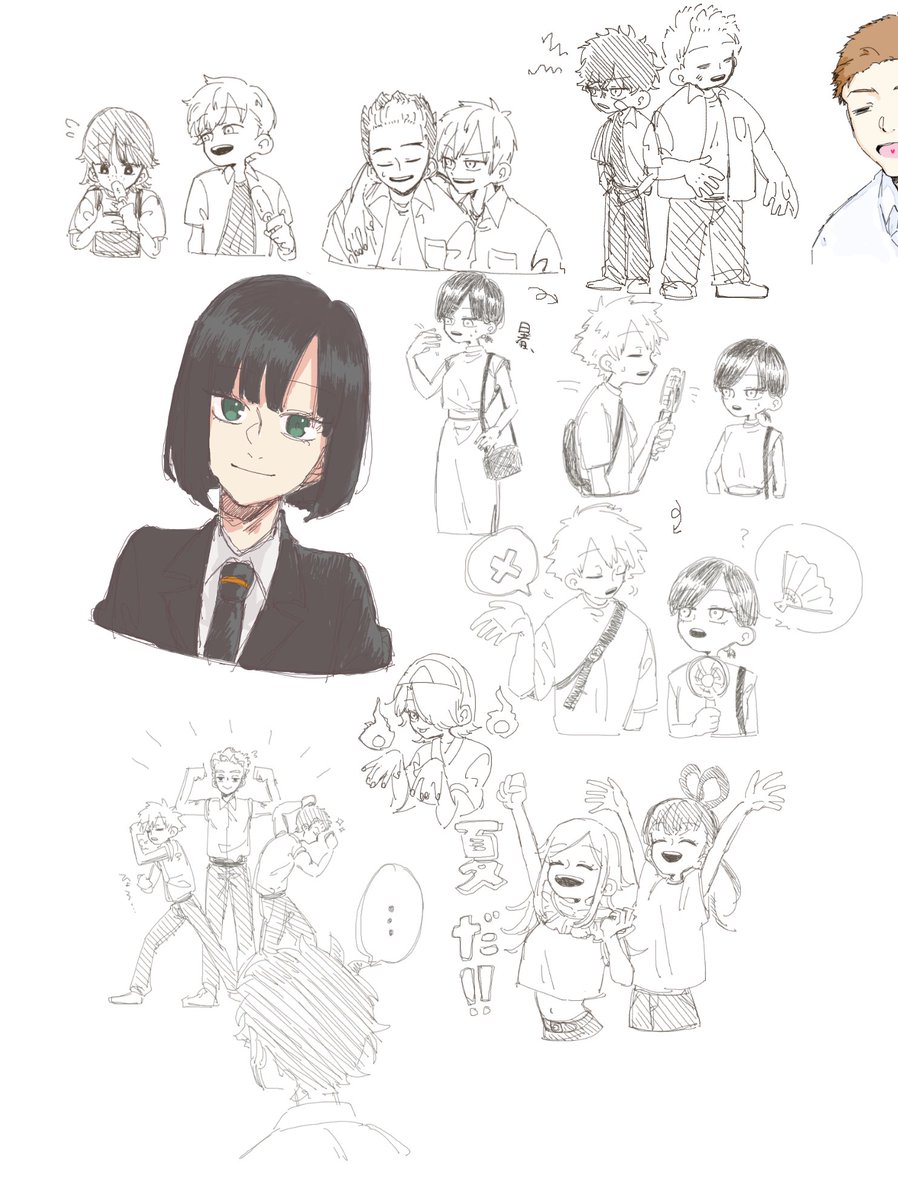 wo_956's tweet photo. 絵チャの絵でお茶を濁します  今週は推しカプ描きたいね
右上にチラ見えしてるのはかたおかさんの絵 https://t.co/SrXqQcC0tk