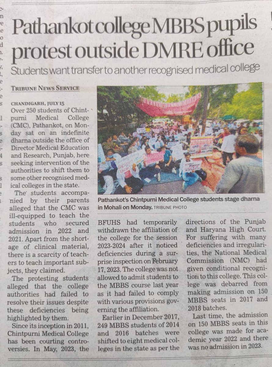 shubhneetkang's tweet photo. WMC students are still fighting for justice and hoping the High Court rules in our favor today that is, shifting us to a recognized medical college. Our strike shall continue until we get a resolution. 
#wmcbandkaro https://t.co/37M6VHICAo