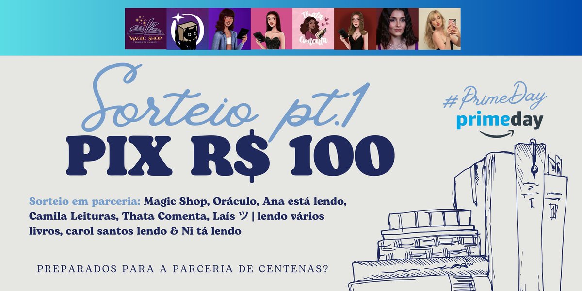 camilaleituras's tweet photo. SORTEIO EM PARCERIA: pix de R$100,00

regras:
▪︎ dar fav e rt nesse tweet
▪︎ seguir todos os perfis abaixo
@camilaleituras @magicshop_promo @oraculoofertas @Booksharin @Thayzincoments @bookgram_lah @carolhanker @jdrewhails

resultado: domingo, 21/07. https://t.co/z3KqNOFHAE