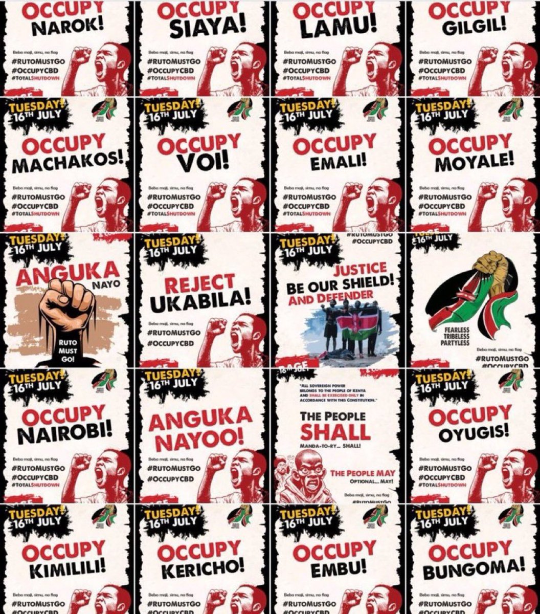 Afro_254's tweet photo. Today we will partake in a little constructive disobedience. 

Our Flag 🇰🇪 will fly proudly in every City, Town, Street &amp; Market. 

💥TOTAL SHUT DOWN KENYA💥

Comrade Power ✊🏾 #RutoMustGo https://t.co/AiPQtCDa8a