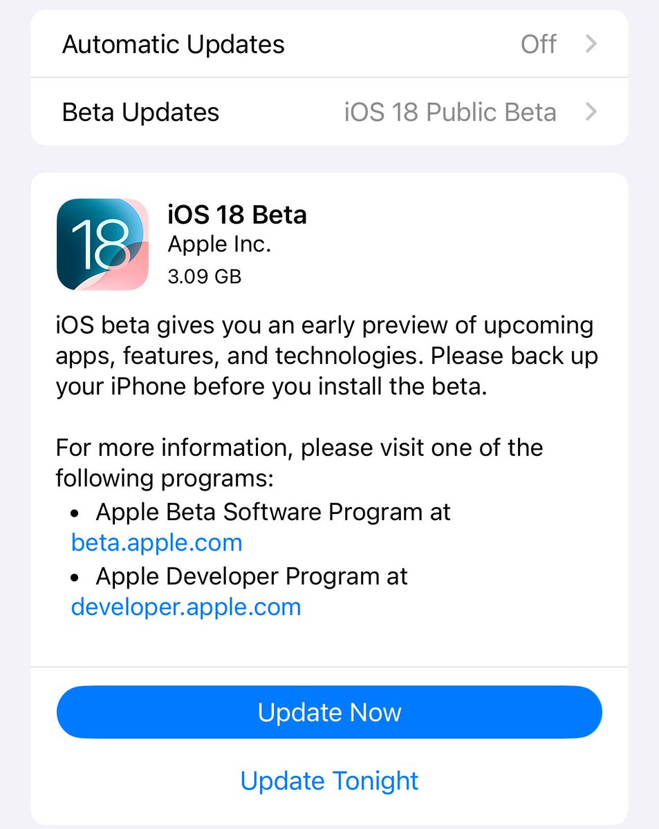 igeeksblog's tweet photo. iOS 18 Public Beta is now available!

#iOS18PublicBeta #IOS18beta https://t.co/lsIojFEFe7