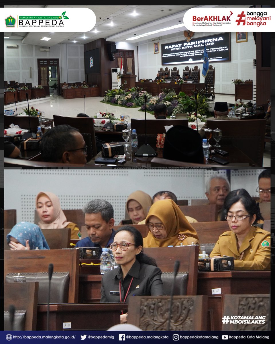 bappedamlg's tweet photo. dan Penyampaian Penjelasan Walikota terhadap Rancangan KUPA-PPAS APBD Kota Malang Tahun Anggaran 2024, bertempat di Ruang Sidang paripurna DPRD Kota Malang. https://t.co/Km3M2PGniq