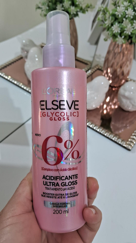 L’Oréal Paris Elseve Acidificante Capilar Glycolic Gloss, Brilho Durador Resiste por até 6 Lavagens, 200ml