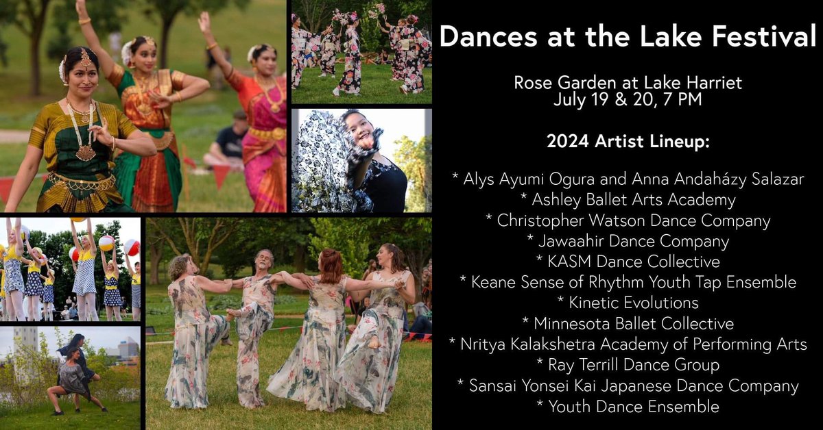 KineticEv's tweet image. This weekend, we perform in Dances at the Lakes. FREE shows @ 7pm, July 19 & 20, 2024 at the Lyndale Rose Garden in Minneapolis, MN.
We are having a blast performing with Walter Chancellor Jr. as he plays the music for our dance live in the show!
Hope to see you there! 💃🏻🎷