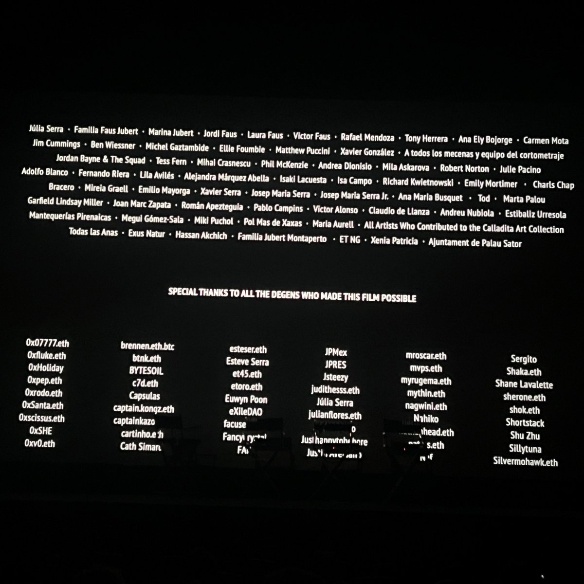KellyPantaleoni's tweet photo. The world’s first NFT funded film premiere @calladitafilm by filmmaker @miguelfaus in Hollywood tonight 👾 funded by the @cryptopunks &amp; us degens! Can’t believe this ride we’ve been on in the #Film3 movement ✨ so exciting @s_bingeable @DCP_Foundation @Film3Squad https://t.co/aHSQuG5hRw