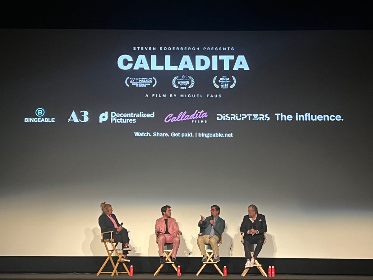 KellyPantaleoni's tweet photo. The world’s first NFT funded film premiere @calladitafilm by filmmaker @miguelfaus in Hollywood tonight 👾 funded by the @cryptopunks &amp; us degens! Can’t believe this ride we’ve been on in the #Film3 movement ✨ so exciting @s_bingeable @DCP_Foundation @Film3Squad https://t.co/aHSQuG5hRw