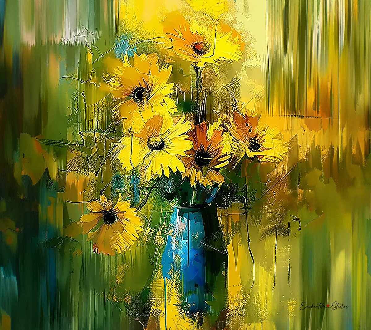 Vibrant Sunshine - Enchanting Abstract. Perfect for any room by EnchantikaStudios enchantikastudios.etsy.com/listing/176265…