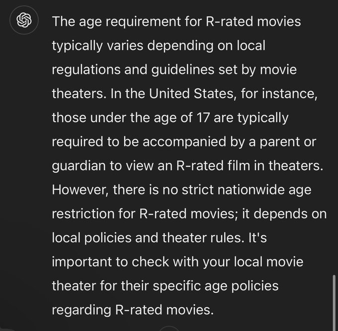 Why are R rated movies that include pornographic scenes 17+ to view in theaters? This isn&rsquo;t consistent<a href="/tag/throwback"class="tags"><span>#throwback</span></a><a href="/tag/goodtimes"class="tags"><span>#goodtimes</span></a><a href="/tag/nostalgia"class="tags"><span>#nostalgia</span></a><a href="/tag/bestgrandpa"class="tags"><span>#bestgrandpa</span></a>