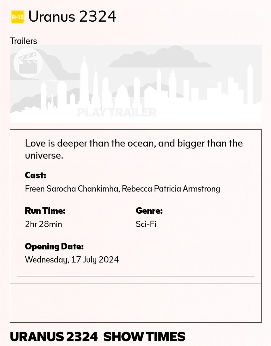 lovingfaves's tweet photo. #SMMegamall 

Showing on 17 Jul until 23 July 2024 (Tuesday) 📽🎞🎬

#Uranus2324xFreenBecky
#VelCurveStudioXFreenBecky
#FreenBecky #ฟรีนเบค #ยูเรนัส2324 https://t.co/pU2y6CB8UQ
