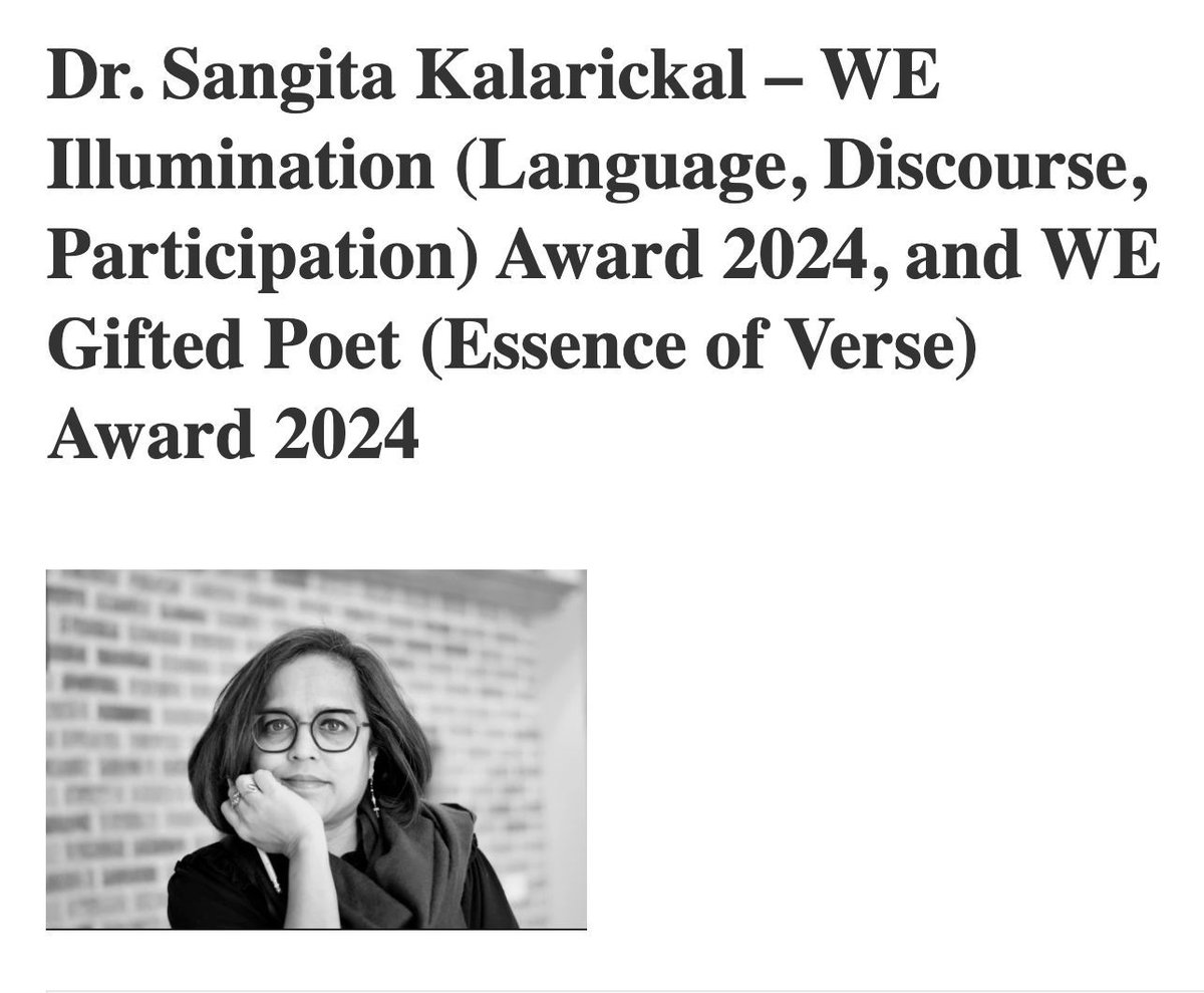 Totally stunned
Absolutely overjoyed
Completely and unequivocally humbled.

Thank you Women Empowered, that force behind the endeavor, Smeetha Bhoumik, and the entire panel of judges! 

weliterarydynamic.wordpress.com/dr-sangita-kal…