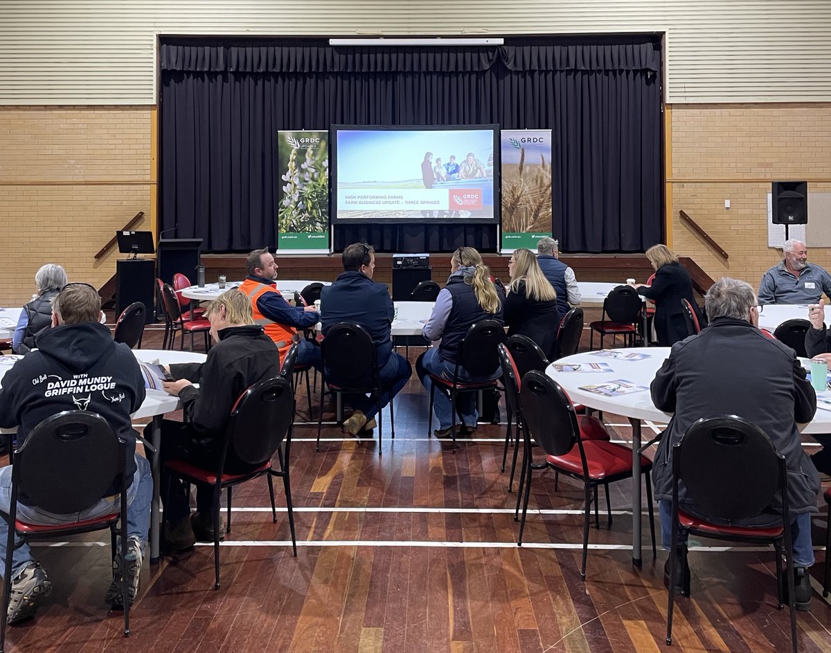 GRDCWest's tweet photo. Great to be in Three Springs today for the @theGRDC Farm Business Updates, with support from 3FIN.
#GRDCUpdates #GRDCwest https://t.co/AEc5A2IcSF