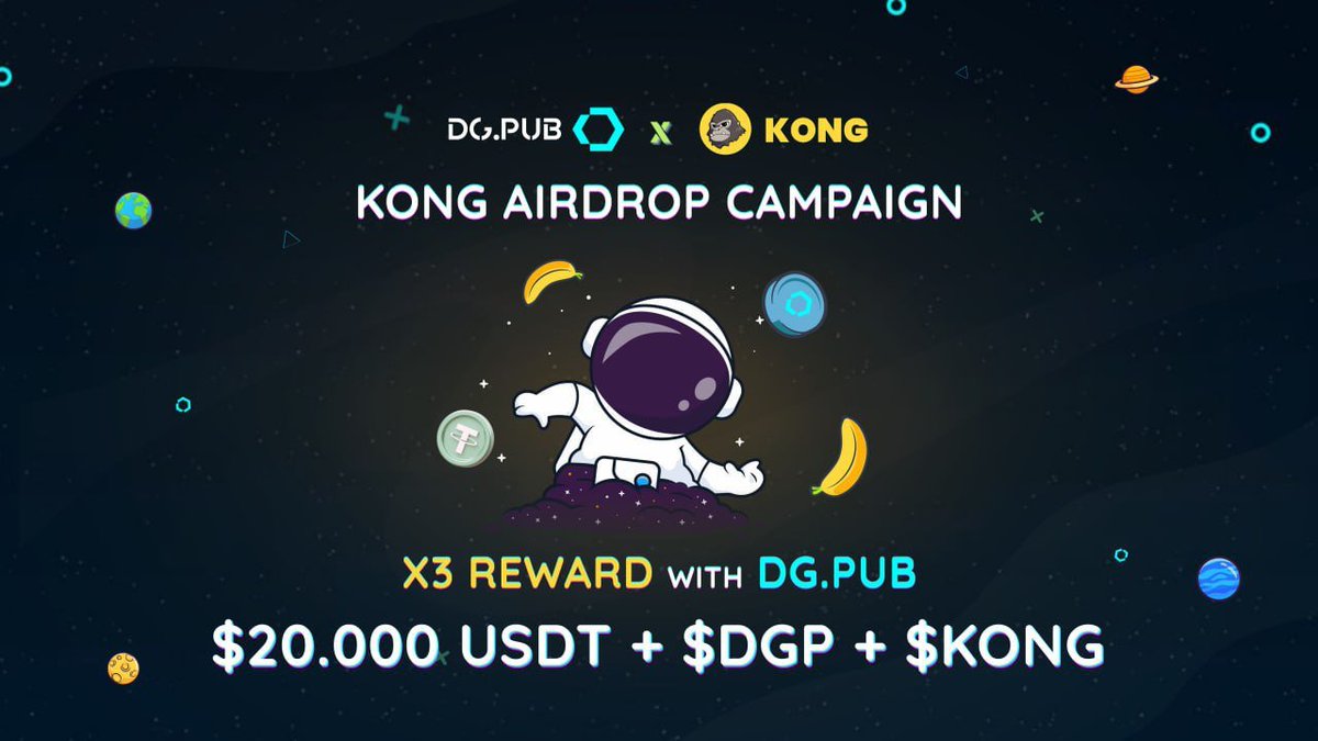 DG Pub (@dgpubretro) on Twitter photo 🔝 DG.PUB x KONG AIRDROP CAMPAIGN! 🔝
🔥 <a href="/apex_intern/">Kong the Bananator 👑🦍</a> airdrop campaign is NOW on DG.PUB BOT! Don't miss out SPECIAL REWARD: 3-in-1 reward package is up for grabs EXCLUSIVELY WITH DG.PUB MINIAPP!
✔️ $20,000 in USDT raffle 🔝 DG.PUB x KONG AIRDROP CAMPAIGN! 🔝
🔥 <a href="/apex_intern/">Kong the Bananator 👑🦍</a> airdrop campaign is NOW on DG.PUB BOT! Don't miss out SPECIAL REWARD: 3-in-1 reward package is up for grabs EXCLUSIVELY WITH DG.PUB MINIAPP!
✔️ $20,000 in USDT raffle