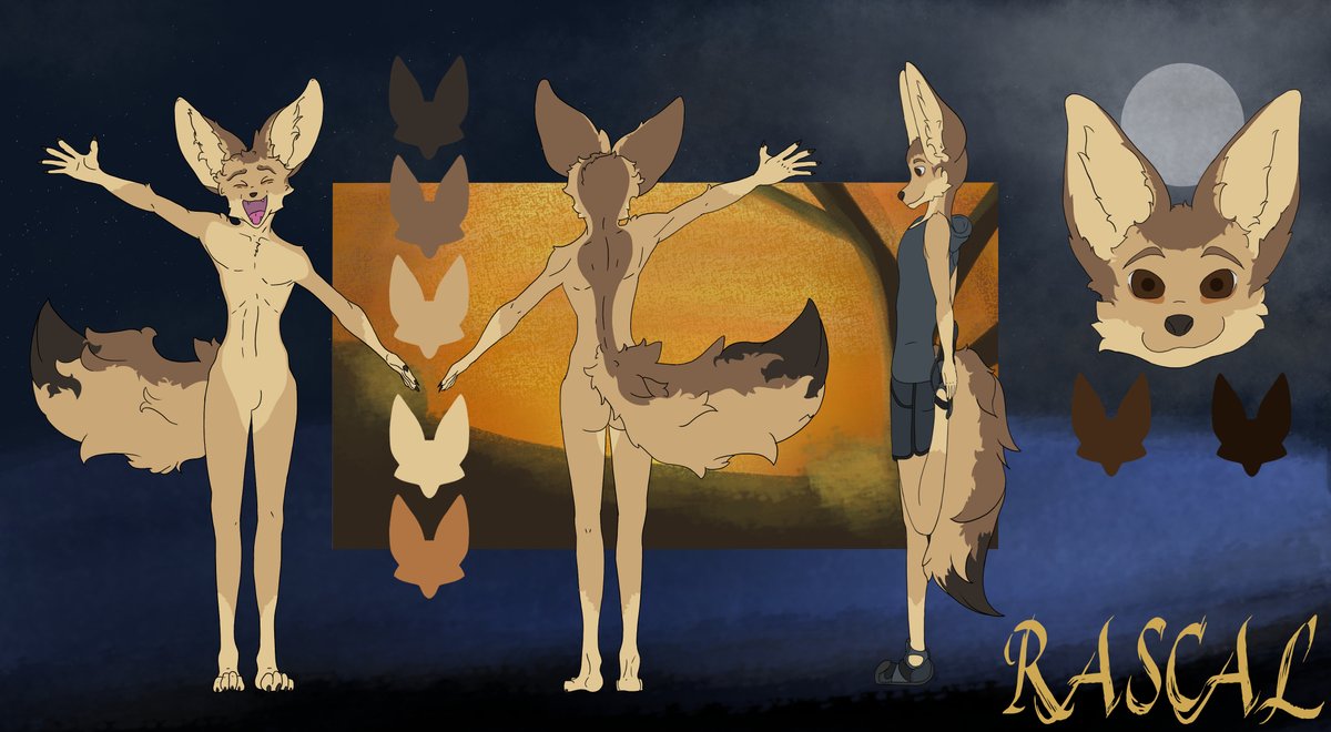 RascalFennecFox's tweet image. Finally made the Refsheet! Took me forever but it's finally done!