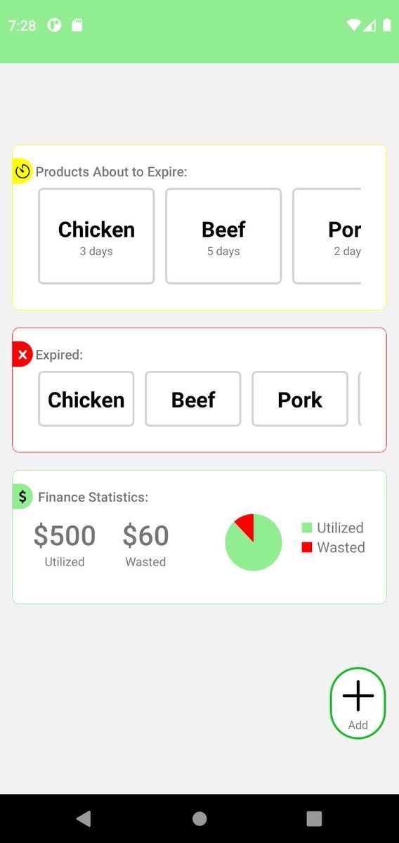 FoodSauron's tweet photo. Week 4 for s5! @_nightsweekends @_buildspace 

We now have a mobile UI for our main app features. More to come soon! https://t.co/g8d0lWbeuz