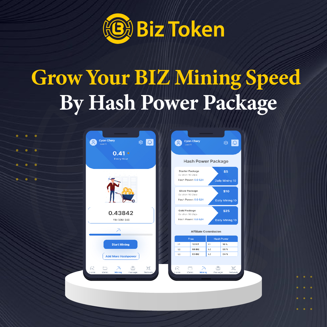bizeglobal's tweet photo. ๐Grow Your BIZ Mining Speed By Hash Power Package. Hash Power Has 3 Level of packages.
๐ฐMining mini
๐ฐMining Pro
๐ฐMining maga
๐Download app: https://t.co/D11g4qAR9Z
#BizToken #Bizmining #cryptomining #Bizecosystem https://t.co/luN64IuU1o