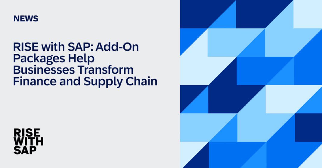inflexiontech's tweet photo. With new #RISEwithSAP add-on packages for finance and supply chain, customers can reap significant value from their cloud ERP investment.

Learn more ➡️ https://t.co/AA4KIygbry

#inflexiontech #enabletransfomations #clouderp #genai https://t.co/Z6m1iv0eLM