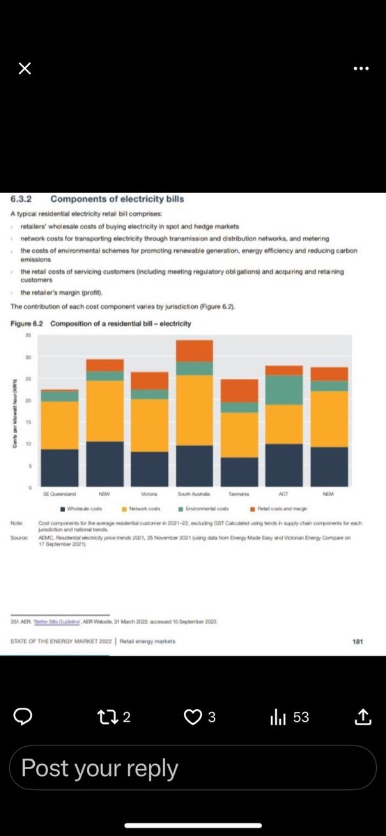 MclachStevan's tweet photo. @Entschul1999 @Atomicrod @simonahac @BloombergNEF The large land mass means our biggest cost in retail energy is grid costs.  So if you want cheap retail power keep grid costs low.  Wholesale costs are second in scale of retail costs.  Using nuclear keeps grid costs low, using RE and storage keeps wholesale low.   Do both https://t.co/gk4kZTQ8Ui