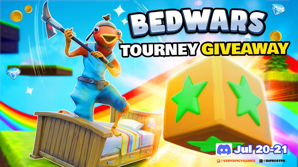veryspicygames's tweet photo. Lucky Block Bedwars Tourney GIVEAWAY!

🏆Prize: 5,000 V-Bucks (3x Winners)
⏰Ends in 72 Hours (3 days)

📙Requirements:
🔶 Follow @veryspicygames 
🔶 Follow @BifrostFN
🔶 Retweet + Like this

#FortniteLuckyBlockBedwars