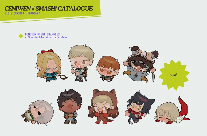 2/ and Dungeon meshi standees! I do accept preorders but please be aware that some items may not be available  #smashcon #smashcon2024