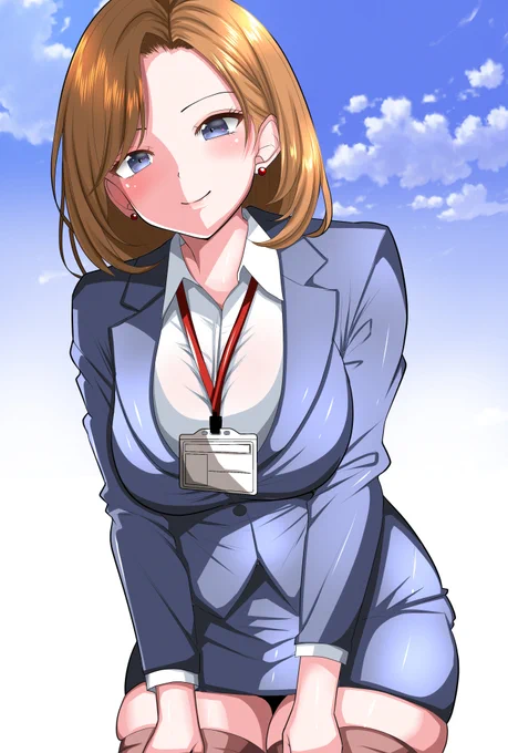 pixivリクエストを納品しましたドリアーヌオリジナルのOLさんです(≧▽≦)以前描いたOLさんを気に入ってくださり依頼してくれたのです!嬉しい!!!! 