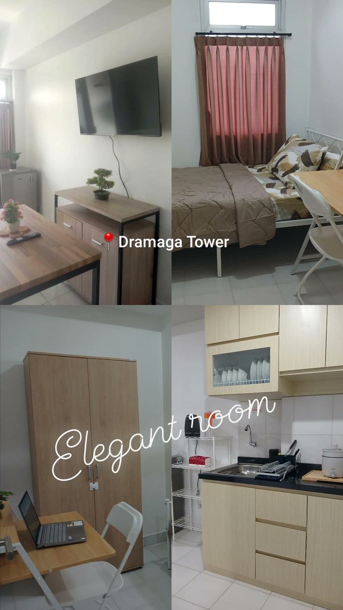 Sewa Apartment 
📍Dramaga Tower, dekat IPB
Tipe 2 BEDROOM FULL FURNISHED (NEW)

Bisa bulanan atau tahunan, lagi butuh buat harian juga bisa. Siapa tau mau buat keluarga nginep utk wisuda IPB besok.

FASILITAS KAMAR LENGKAP.
Info : DM