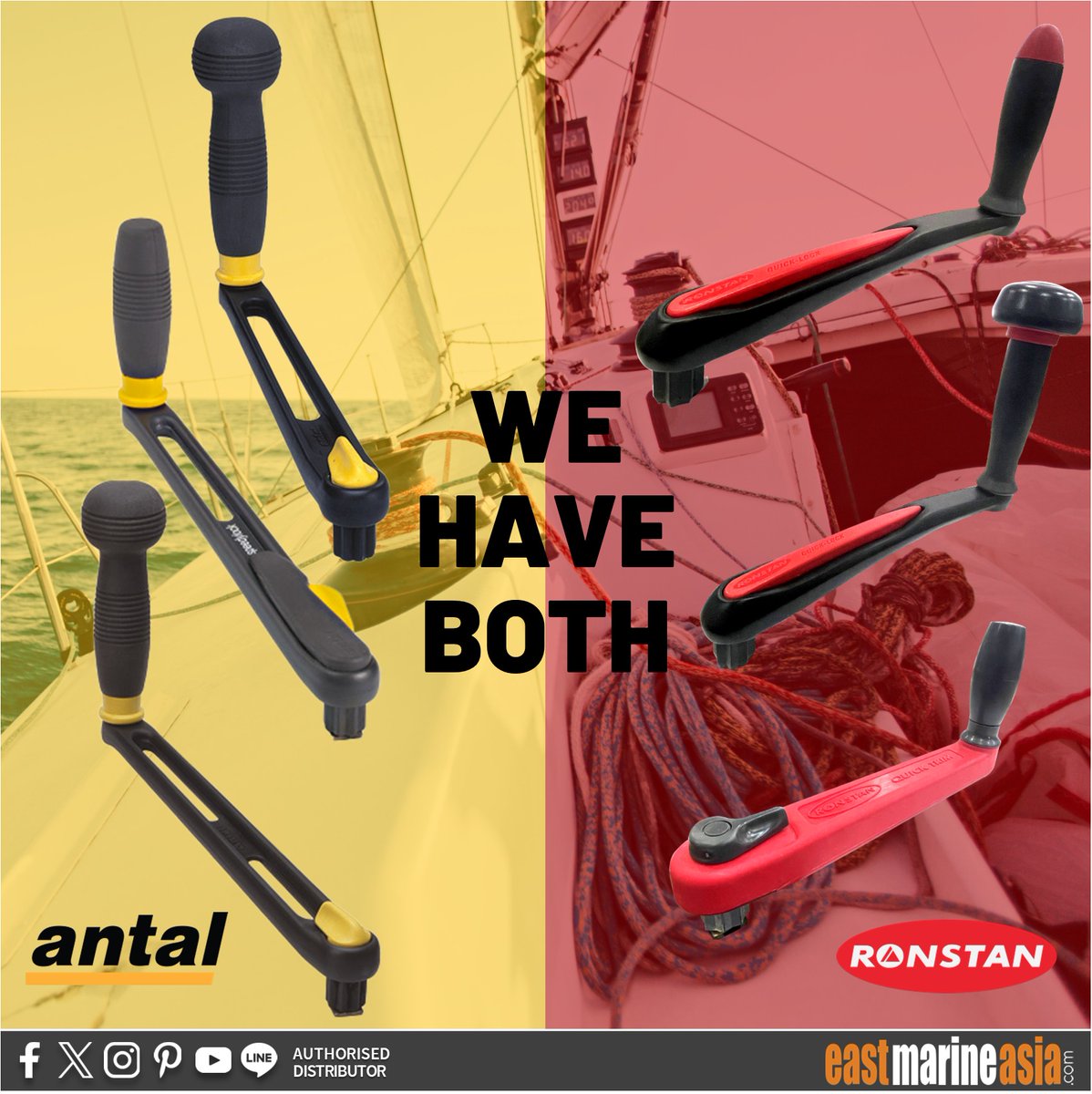 eastmarineasia's tweet image. WE HAVE BOTH ✌️
#Antal and #Ronstan Winch Handles
#AntalSailing #RonstanSailing

🏃 Get yours at 🛒 #EastMarineAsia or buy it online at
✅ eastmarineasia.com/pages/search-r…