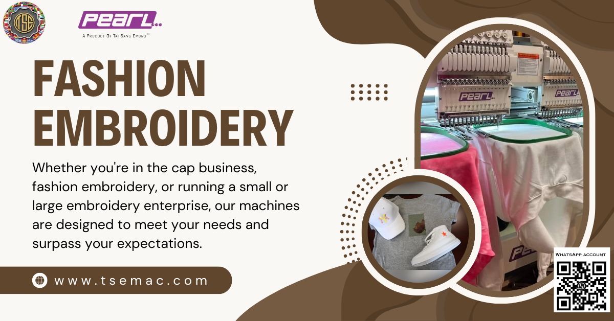 TaiSangCN's tweet photo. FASHION EMBROIDERY
Whether you're in the cap business, fashion embroidery, or running a small or large embroidery enterprise, our machines are designed to meet your needs and surpass your expectations.
https://t.co/LDSf8sb0tx
#TaiSangEmbro #PEARLDesigner #FashionEmbroidery https://t.co/kNbDW4t37b