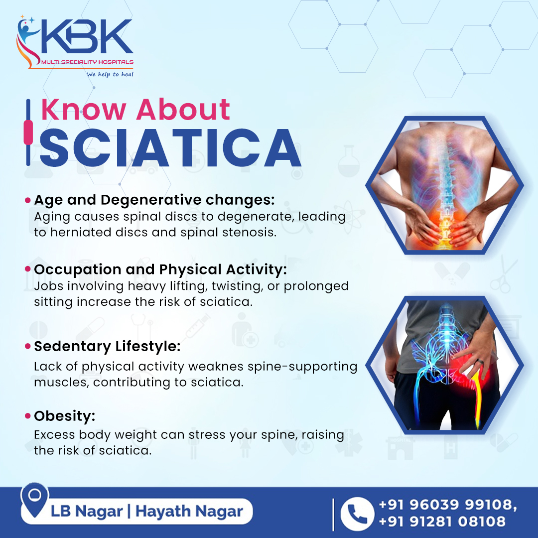 kbkhospitals's tweet photo. Understanding Sciatica Risk Factors
Sciatica can be debilitating, but understanding its risk factors can help in prevention and management.Take proactive steps today to protect your spine and prevent sciatica.
#kbkhospitals #kbkgroup #besthospital #sciaticaawareness #spinehealth https://t.co/ensmFalDzM
