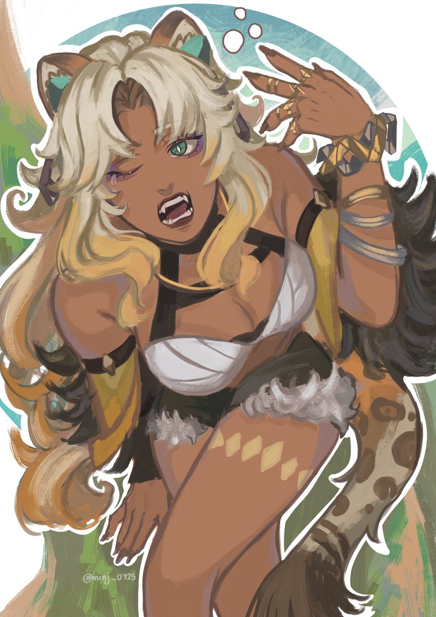 minj_0725's tweet photo. the sleepy queen has something to say: "go f2p💛" #GenshinImpact #Natlan #Xilonen https://t.co/QtQJpWSMXf