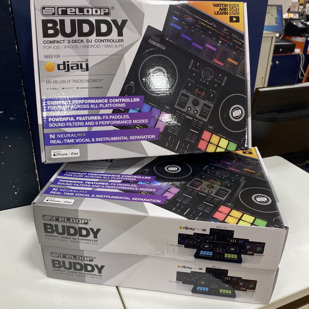 Apple Musicに対応し、激売れ中のDJコントローラーReloop / Buddy在庫
