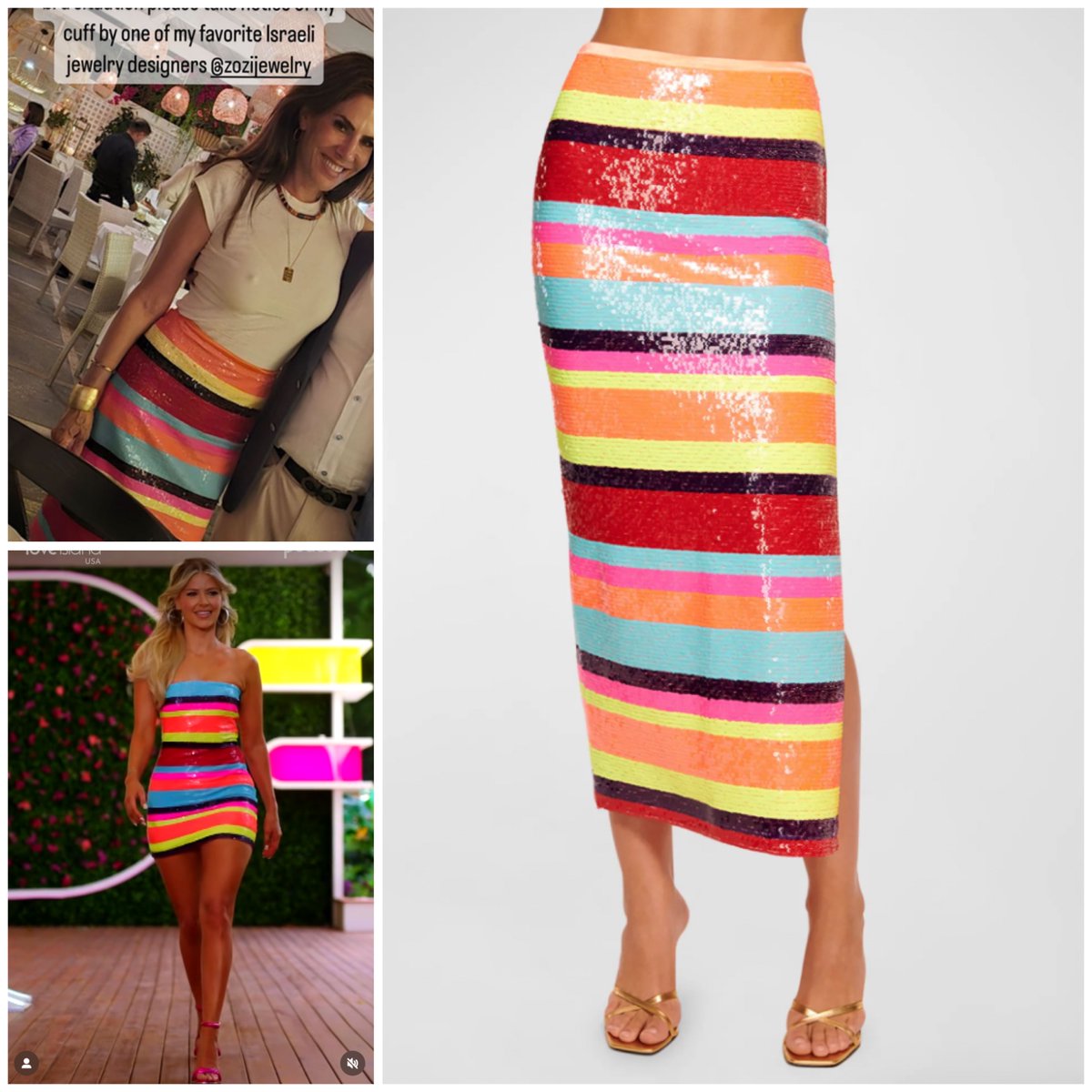 BigBlondeHair's tweet photo. Striped Style // Get details on Jenn Fessler’s Sequin Striped Skirt (seen on Ariana Madix in a dress) here: https://t.co/0anDl4GkRN #jennfessler #rhonj #arianamadix #loveislandusa https://t.co/J7b6XLNC88