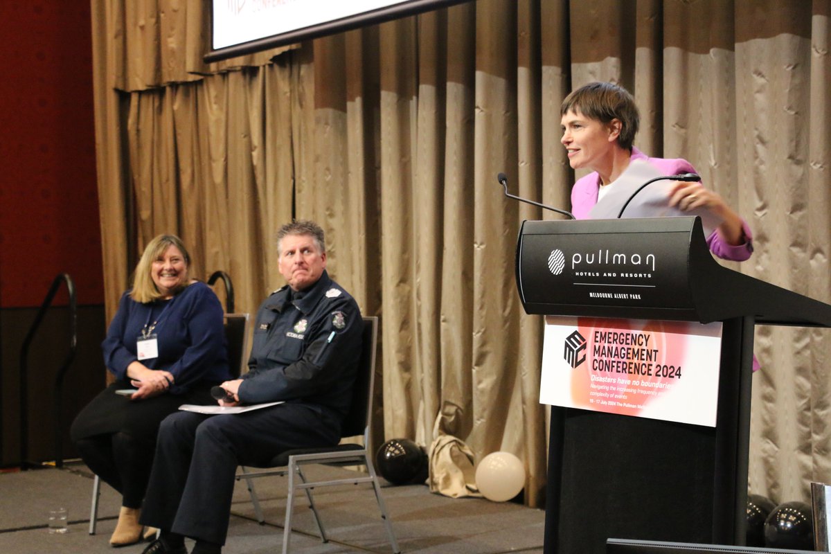 It's been wonderful seeing Victoria’s emergency management sector coming together in Melbourne today for the 24th Emergency Management Conference! Day 1 highlights have included Cindi Preller from the Pacific Tsunami Museum and Josh Roose on international conflict and terrorism.