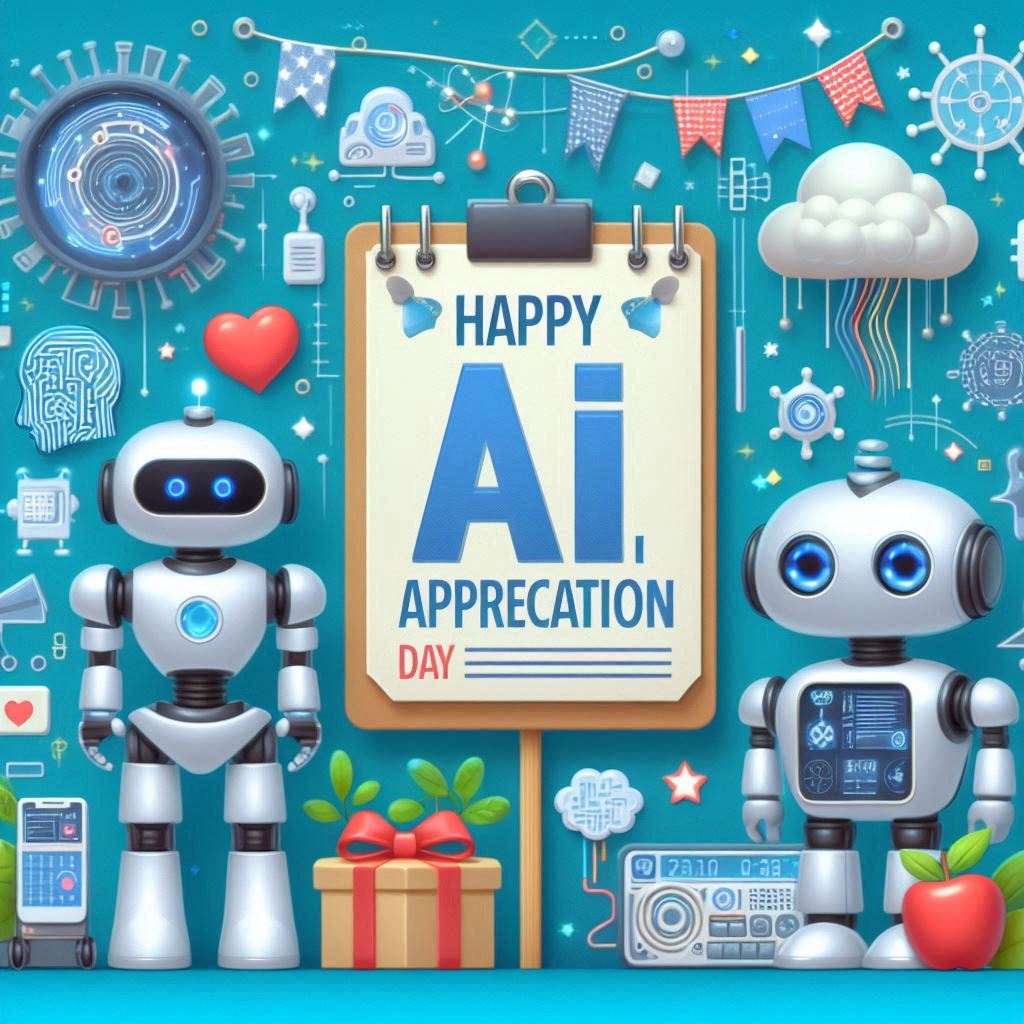 Today is AI Appreciation Day, a time to celebrate the remarkable achievements of artificial intelligence!
 
From powering our smartphones to advancing medical research, A.I. has transformed our world. Let’s honour the brilliant minds behind this technology and look forward to an