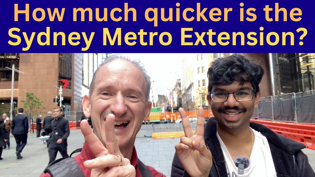 TransportVlog's tweet photo. How much quicker will your commute be when the Sydney Metro Extension opens in August? Let's find out in this video. Features Sharath @build_beaut https://t.co/Q7O5lsOtwC
. https://t.co/3mLtsPsQDG