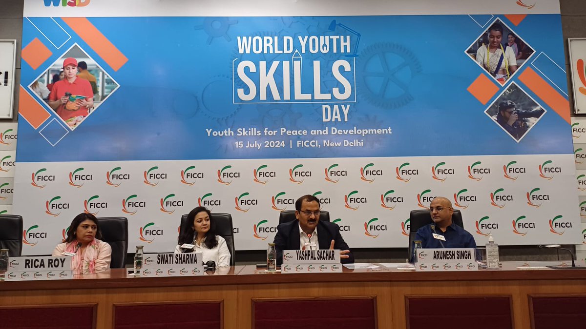 FICCI celebrated the #Worldyouthskillsday with over 200+ young learners today. The event was graced by
<a href="/bhupesh_ch/">Bhupesh Chaudhary IAS</a> &amp; champions from India &amp; World Skills competitions. Thanks <a href="/RedFMIndia/">RedFMIndia</a> <a href="/Ashokleyland9/">Ashokleyland</a> 
<a href="/generationindia/">Generation India</a> <a href="/ndtvindia/">NDTV India</a>
for sharing industry trends &amp; guiding the youth.