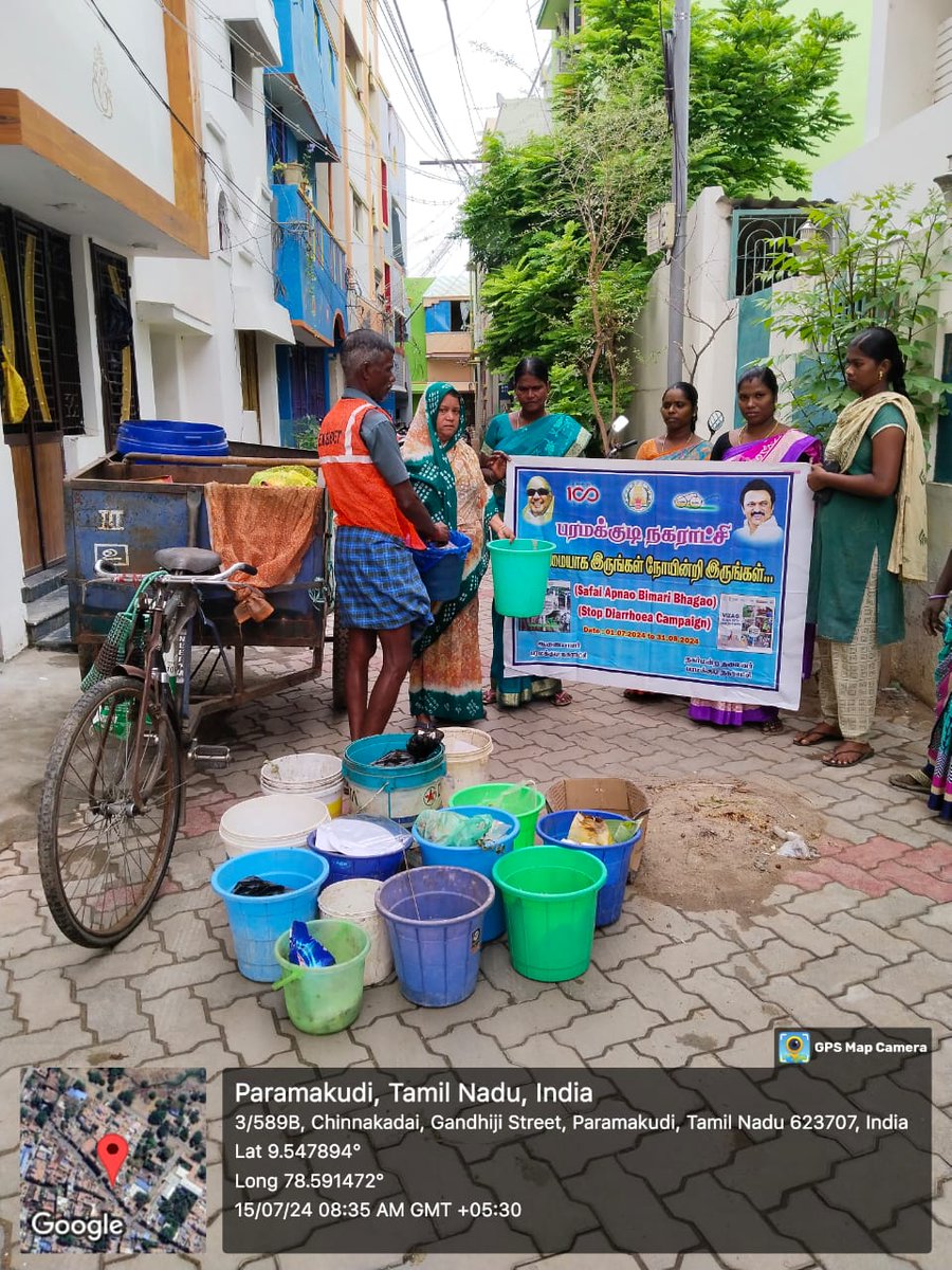 ParamakudiPmc's tweet photo. #SafaiApnaoBimaariBhagao 
#SwachhBharatGov 
#MoHUA_India 
#MoHFW_India 
#MAWSTamilNadu  @SbmMdu https://t.co/kaO5LhMXed