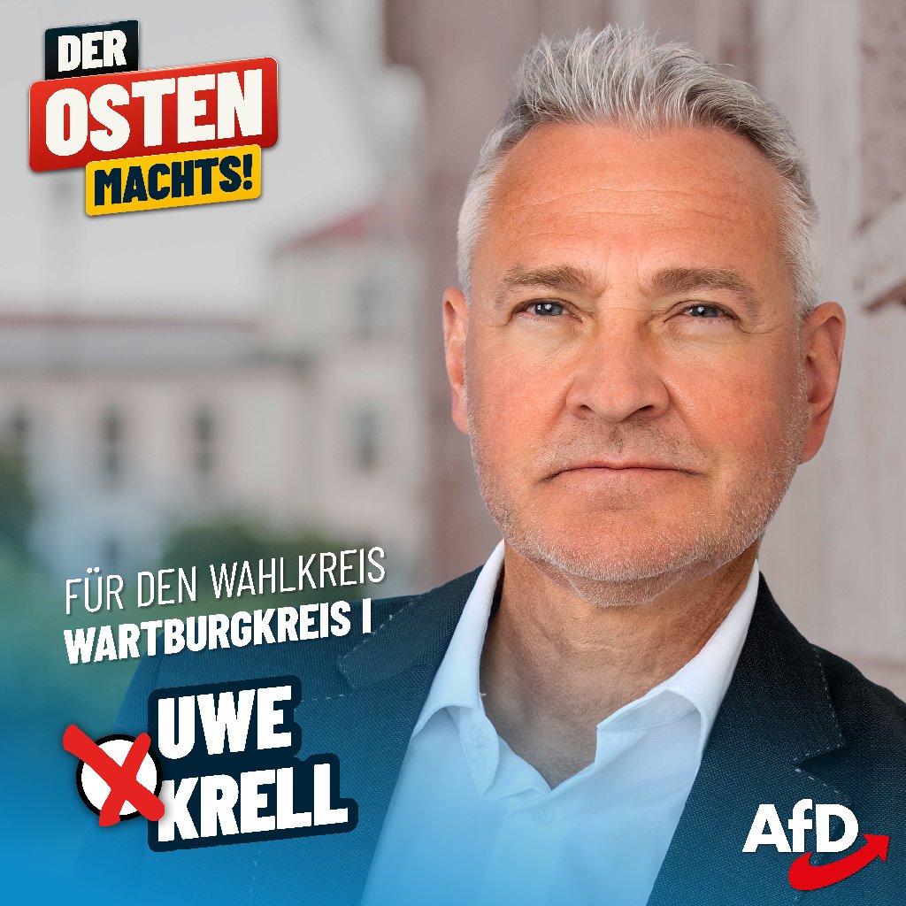 AfD_Thueringen's tweet photo. Direktkandidat für den Wahlkreis 5 - #Wartburgkreis I - Uwe #Krell
Mehr Infos hier: https://t.co/an48GZoKgJ
#LtwTH2024 https://t.co/BtKy4NC8lV