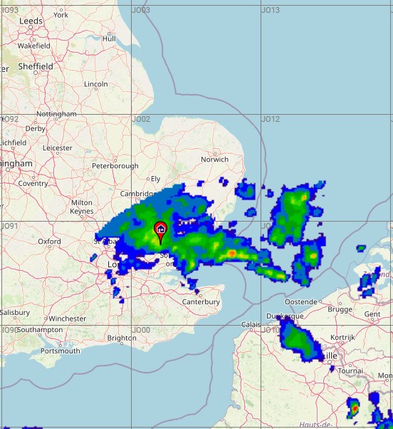 Four 10GHz beacons were visible all together on the waterfall last night via RS. Using indoor setup with 20dB horn antenna pointing East.
GB3FNY was ODX at 219km, GB3GCT was -17dB (PI4) at 128km from JO01fs.
Fun on the #GHz_Bands