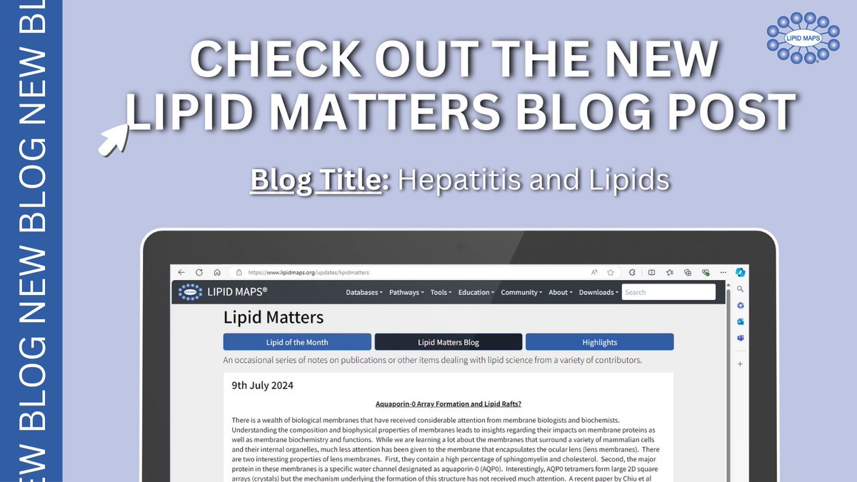 lipidmaps's tweet photo. NEW BLOG POST📝- Today is World Hepatitis Day, so the new #lipidmatters blog is all about Hepatitis and Lipids. Click the link to read the blog NOW!! https://t.co/EyYxV8Phj3
#WorldHepatitisDay❣️ https://t.co/1ILLhVRPxR