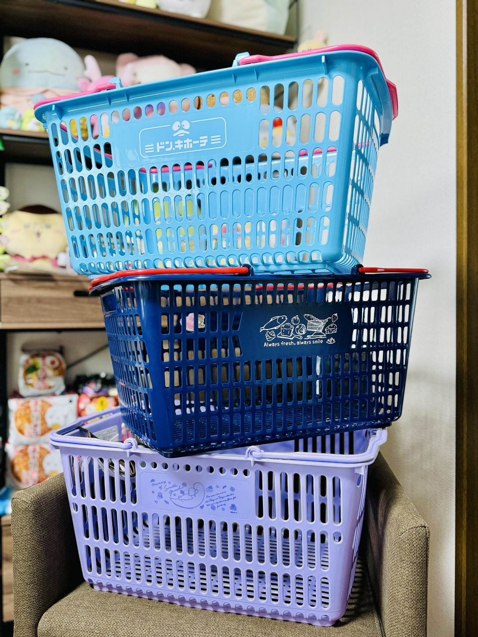 ドンキホーテ　マイバスケット　買い物かご　10個セット　色はお選びできません。 ドンキホーテ マイバスケット 買い物かご 10個セット 色はお選び