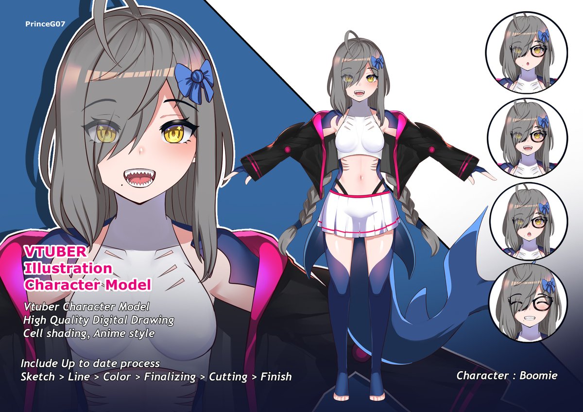 「Vtuber Character Model Commission.The pr」|Ero-P⚠️CF16 (soon) (Commission Open)のイラスト